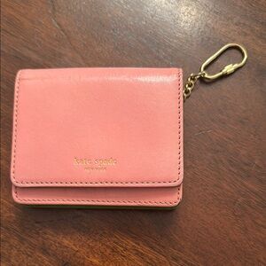 Kate Spade Coral Wallet with Gold Clasp